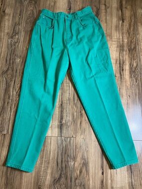 Vintage 90s Gitano Teal  Pants High Waist Sz 16